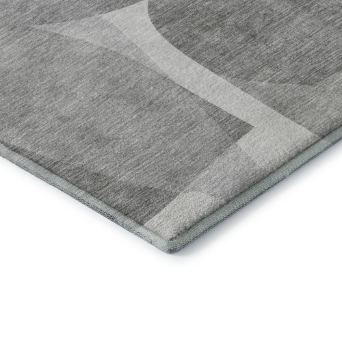 10' X 14' Linen And Gray Abstract Washable Area Rug With UV Protection