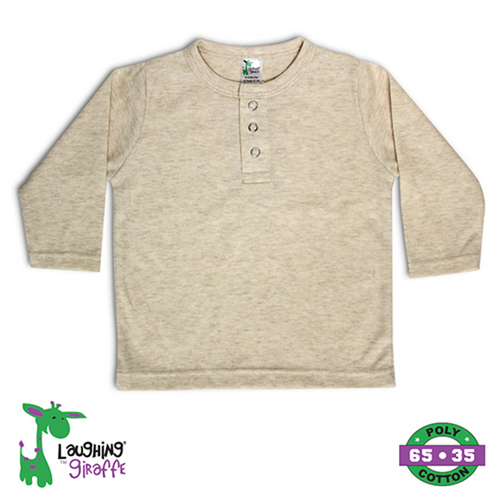 The Laughing Giraffe Long Sleeve Henley Baby T-Shirt