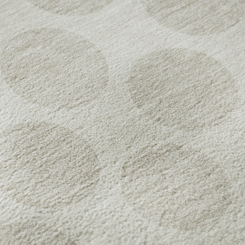 3' X 5' Ivory And Beige Polka Dot Washable Area Rug With UV Protection