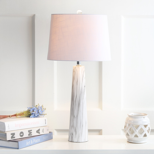 29" Clear Novelty Table Lamp With Drum Shade
