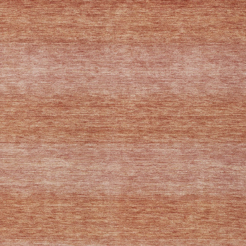 5' X 8' Terra Cotta And Peach Striped Washable Indoor Outdoor Area Rug
