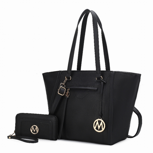 Alexandra Vegan Leather Women's Tote Bag with Wallet - 2 pieces