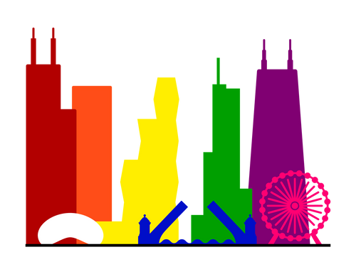 Chicago Pride Skyline Tee
