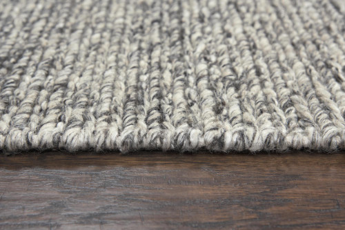8' X 10' Brown And Natural Wool Hand Woven Area Rug