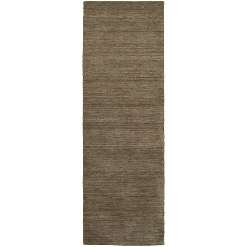 8' Gray Wool Hand Tufted Runner Rug