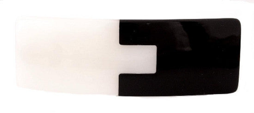 Puzzle Black & White Automatic Barrette