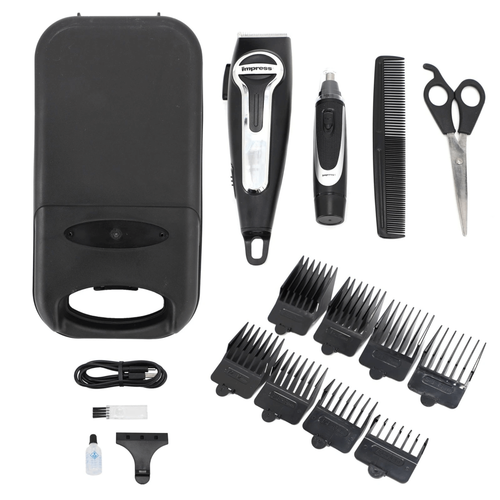 18-Pce Rechargeable Hair Clipper and Nose Trimmer Set
