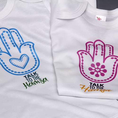Talk to the Hamsa Baby Onesie