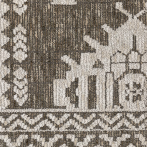 10' X 13' Gray And Gray Medallion Area Rug