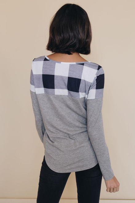 Lena Plaid Top