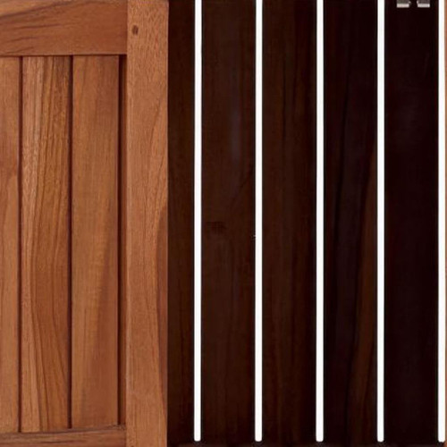 12" Brown Solid Wood Double Door Bathroom Cabinet