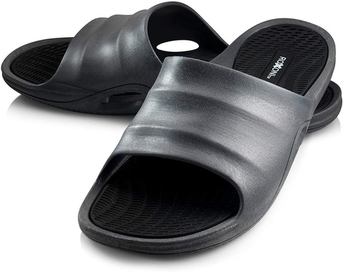 Roxoni Men's Comfort Open Toe Slide Sandals, Anti Skid Rubber Sole