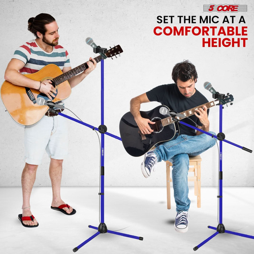 Mic Stand 2 Pcs Floor Height Adjustable Tripod Microphone Stands