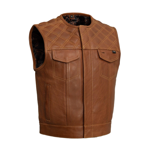 Timber Men's motorcycle leather vest