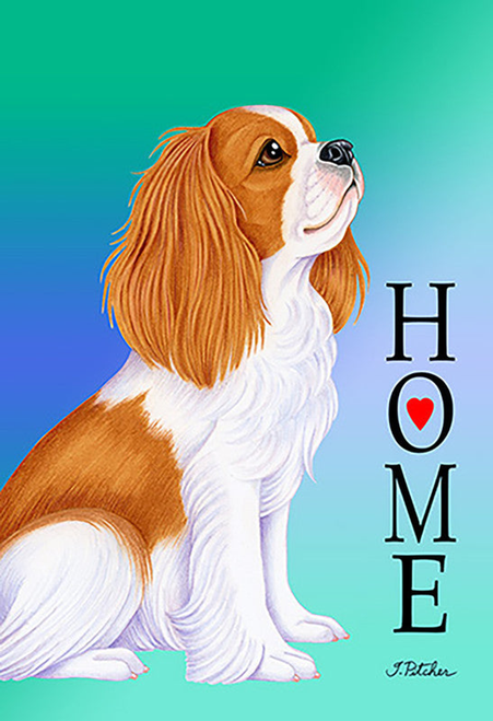 Cavalier King Charles Blenheim - Tomoyo Pitcher Home Garden Flag 