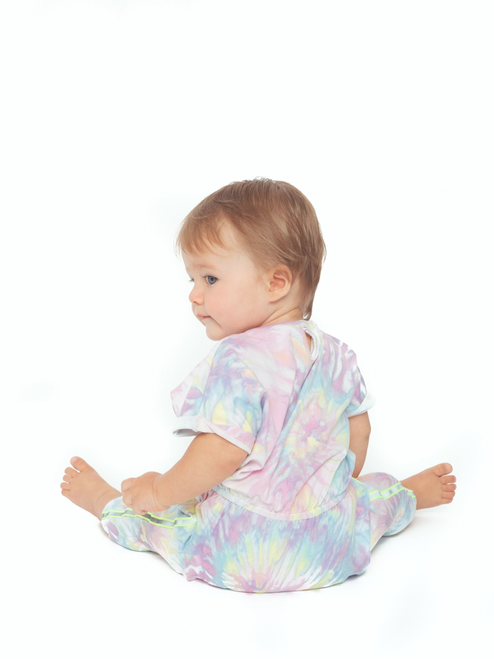 Tie Dye Dropped Crotch Romper