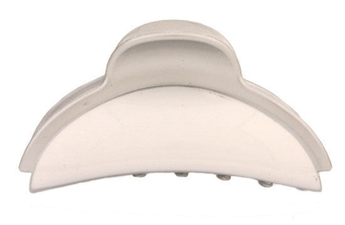 Silver & White Med Euro Hair Claw