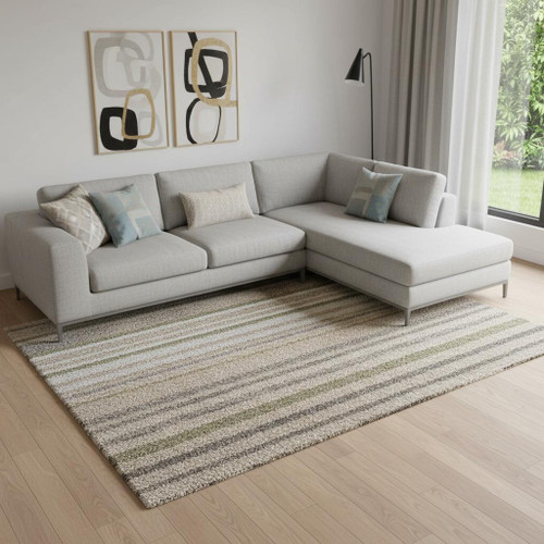 12' X 15' Blue And Ivory Geometric Area Rug