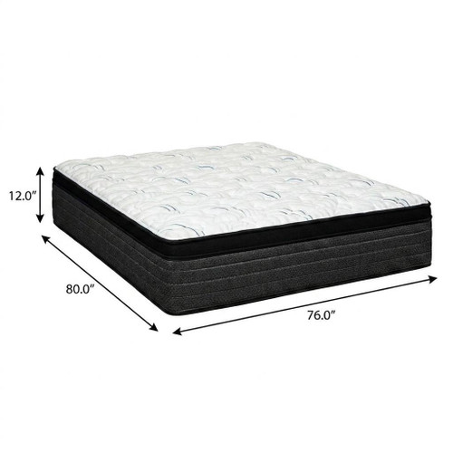 12" King Foam Plush Euro Top Hybrid Mattress