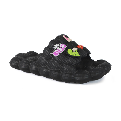Yoki Womens Bubble Badge Spa open toe Pool Slipper sandals