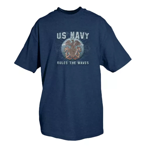 US Navy Rules The Waves Men's T-Shirt Navy