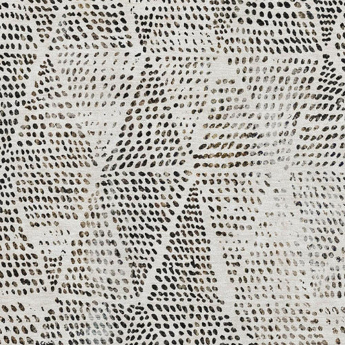 9' X 12' Ivory And Charcoal Diamond Washable Area Rug With UV Protection