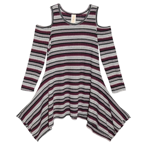 Tri-Beca Cold Shoulder Scarf Dress