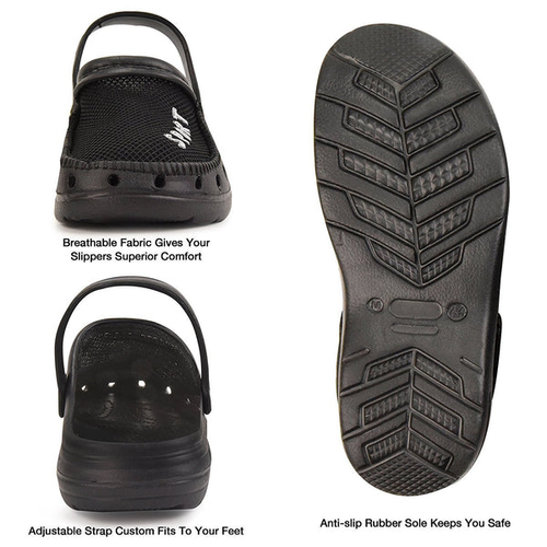 Roxoni Men's Rubber Sport Clogs with Breathable Mesh Upper