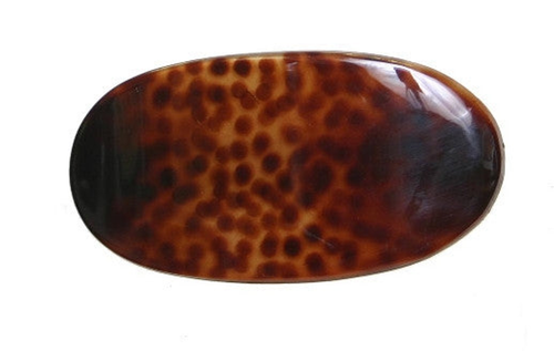 Oval Animal Print Automatic Barrette