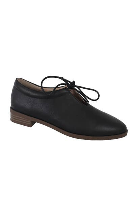 Yoki Womens lace up flat shoes