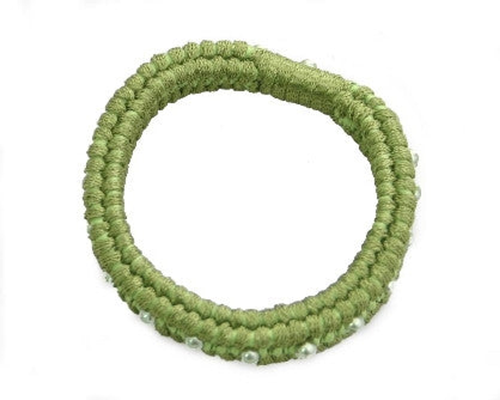 Beaded Crochet Elastic Ponytail Holders 