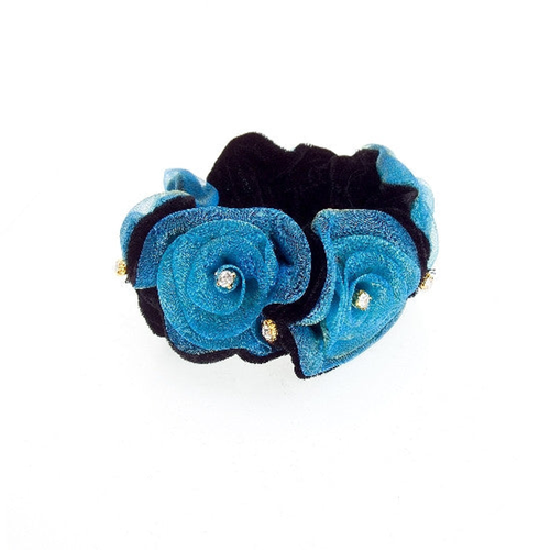 Crystal & Rose Voile Elastic Ponytail Holder