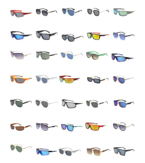 36-Piece Mixed Men's Sunglasses