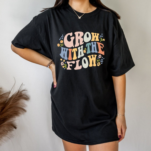Women's Retro Grow With The Flow T-Shirt 