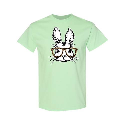 Bunny Leopard Glassess T-Shirt
