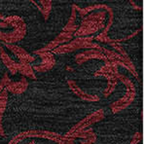 5' X 8' Red And Black Medallion Washable Area Rug With UV Protection