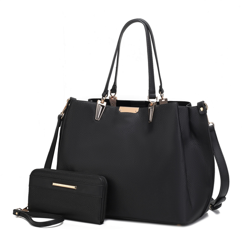 Kane Vegan Leather Women's Satchel Bag with Wallet