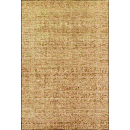 9' X 12' Salmon And Peach Oriental Washable Area Rug With UV Protection