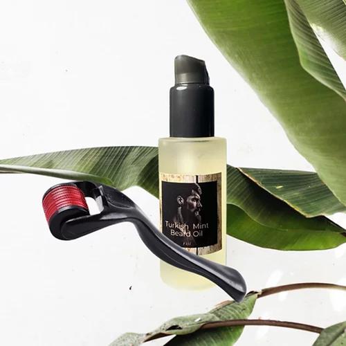 Titanium Steel Derma Roller + Beard Oils