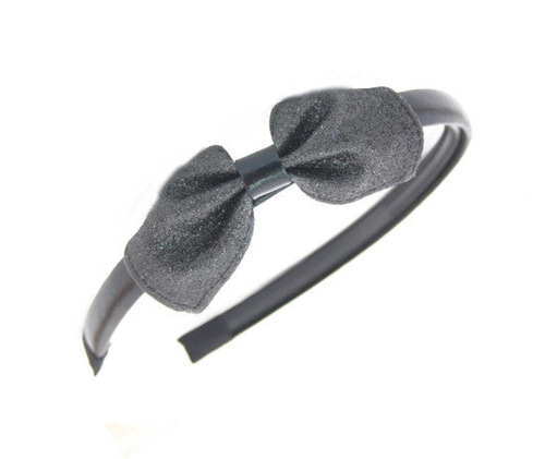 Glitter Bow Metallic Headband
