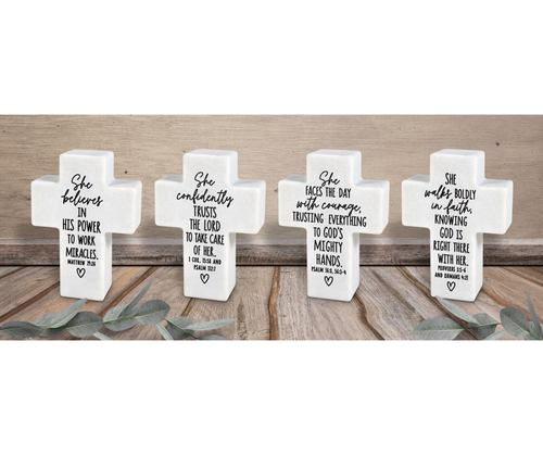 Mini Inspire Cross She Believes Miracle