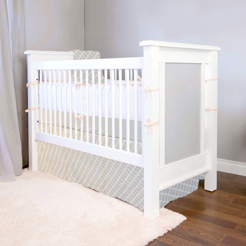 B & N Printed Percale Crib Skirt 