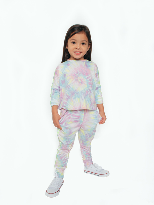Tie Dye Joggers With Reflective Tape Strip