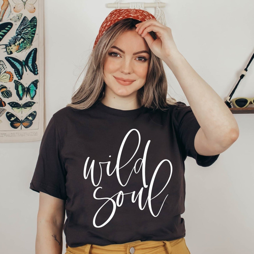 Women's Wild Soul - Printed Design Tshirt 