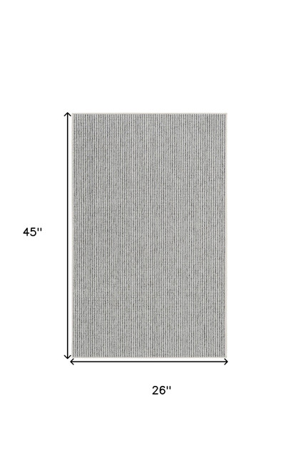 2' X 4' Ivory And Gray Abstract Area Rug