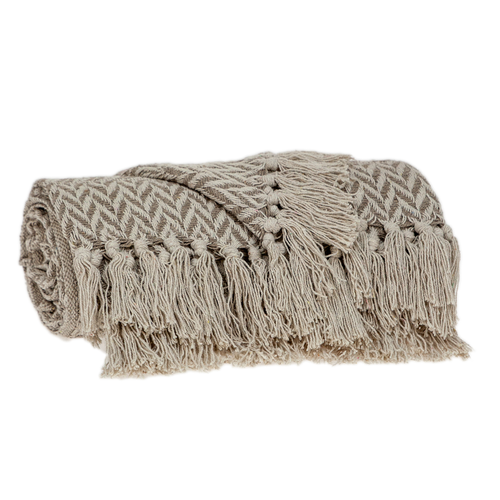 Parkland Collection Alma Transitional Brown 52" x 67" WOVEN HANDLOOM Throw