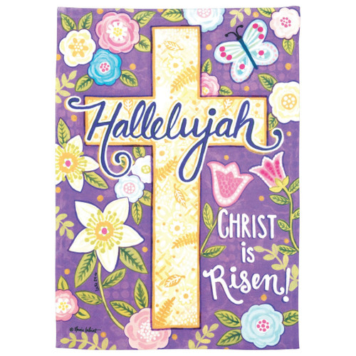 Flag Cross Christ Is Risen 