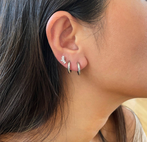 DIANA SILVER MARQUIS CROWN EARRINNG