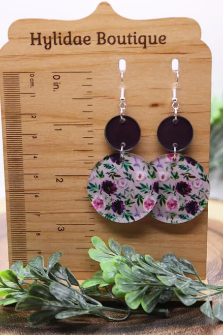 Lavender Spring Florals || Dangle Earrings || Hypoallergenic