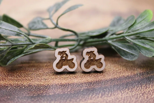 ATV Girl || Stud Earrings || Hypoallergenic